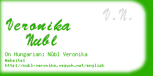 veronika nubl business card